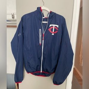 Minnesota Twins Baseball Windbreaker Zip Up with Hood